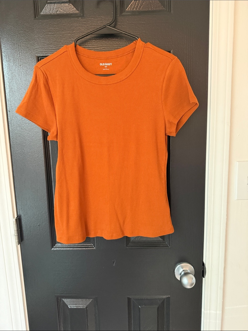 Old Navy Burnt Orange Short Sleeve Ribbed Top